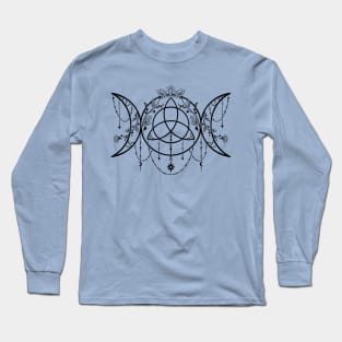 Triple Moon Triquetra Long Sleeve T-Shirt